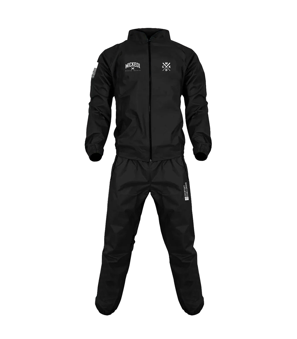 Vinyl Sweat Suit Black